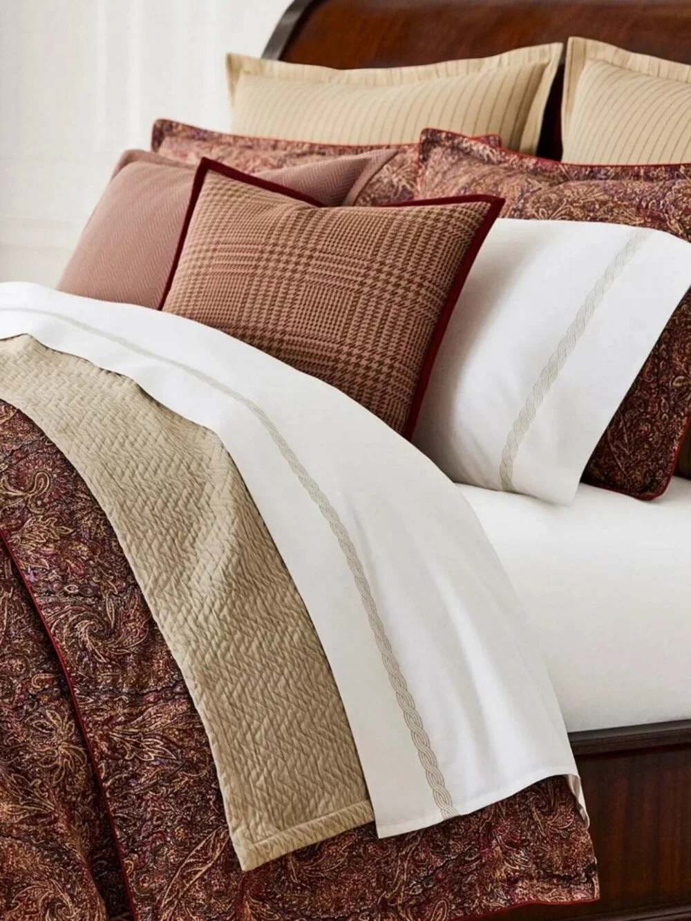 NEW 3-pc Ralph Lauren HALLIE Paisley Full/Queen Cotton Comforter Set MSRP $355